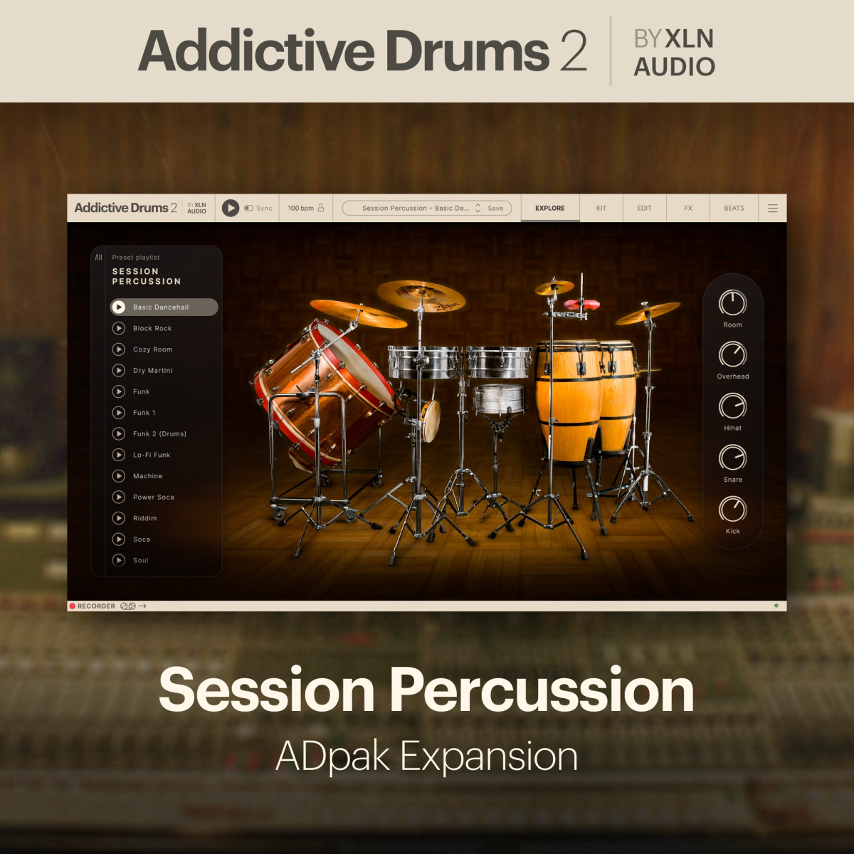XLN AUDIO Addictive Drums 2: Session Percussion ADpak (Download)