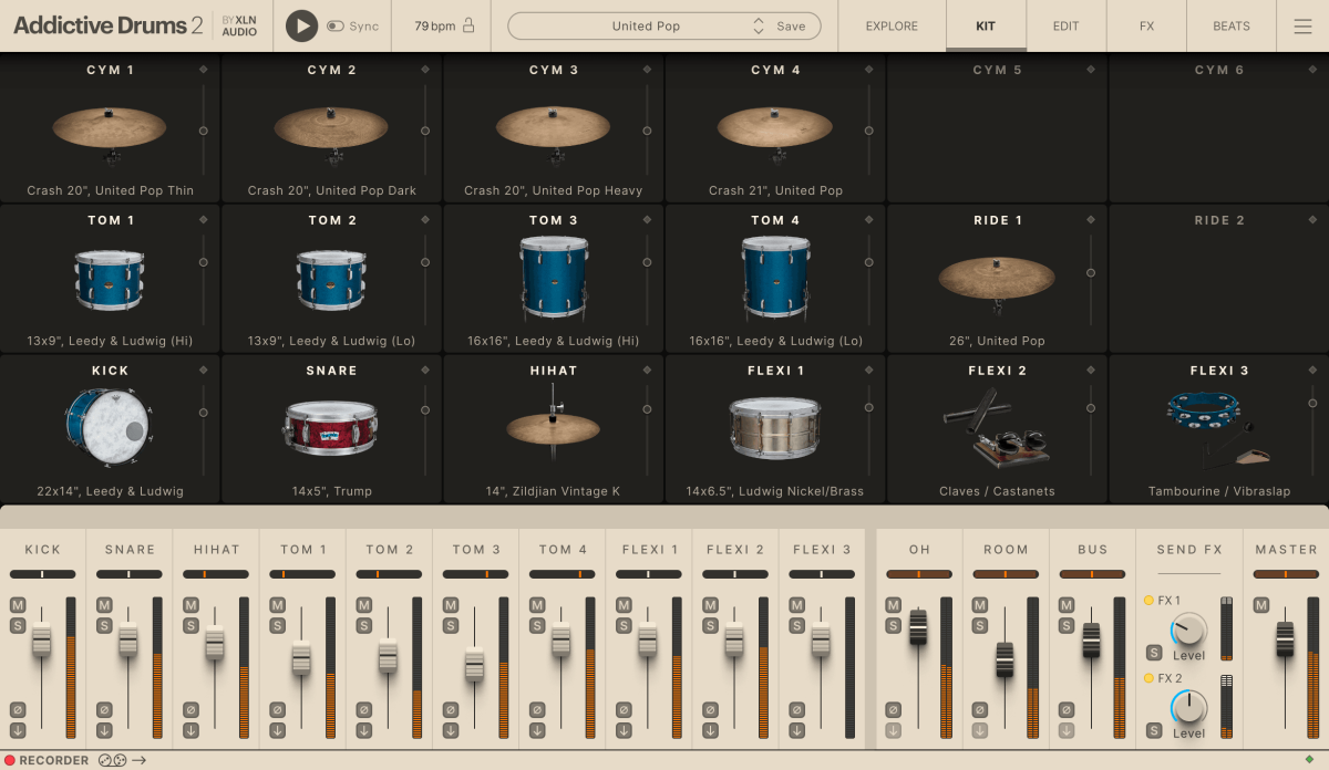 XLN AUDIO Addictive Drums 2: United Pop ADpak (Download)