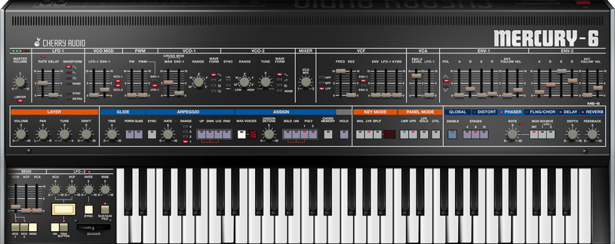 CHERRY AUDIO Mercury-6 Synthesizer (Download)